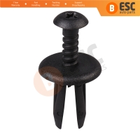 10 Pieces Push Type Retainer Expanding Screw Rivet Black for European Cars