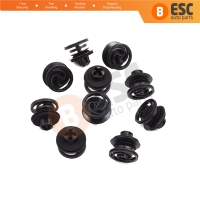 10 Pieces Door Trim Panel Retainer Black for VW 3B0868243