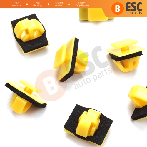 10 Pieces Body Side Moulding Clip with Sealer Yellow for Hyundai 87758 35000