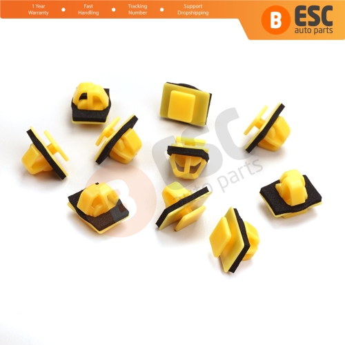 10 Pieces Body Side Moulding Clip with Sealer Yellow for Hyundai 87758 35000