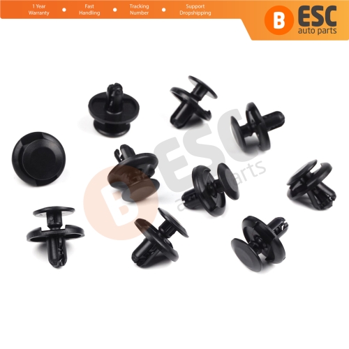 10 Pieces Fender Splash shield Push Type Retainer Black for Fiat 71741883 Suzuki 09409 07332 000 Toyota 90467 09164