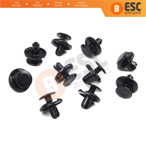 10 Pieces Fender Splash shield Push Type Retainer Black for Fiat 71741883 Suzuki 09409 07332 000 Toyota 90467 09164