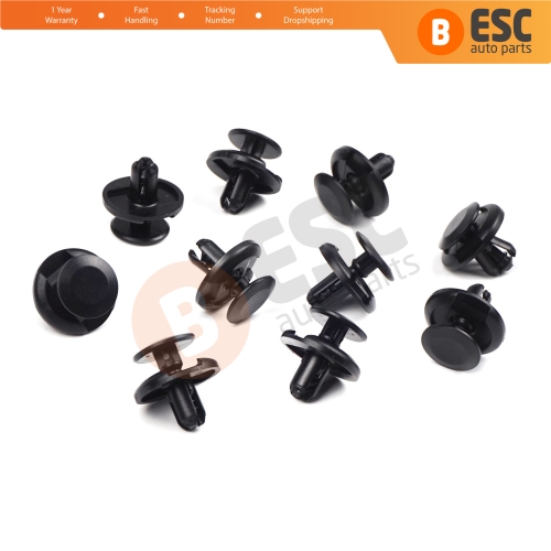 10 Pieces Fender Splash shield Push Type Retainer Black for Fiat 71741883 Suzuki 09409 07332 000 Toyota 90467 09164