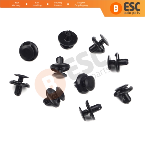 10 Pieces Fender Splash shield Push Type Retainer Black for Fiat 71741883 Suzuki 09409 07332 000 Toyota 90467 09164