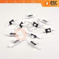 10 Pieces Drip Rail Moulding Clip White for Honda Acura 91528 SR4 003