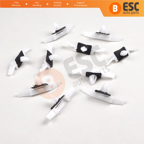 10 Pieces Drip Rail Moulding Clip White for Honda Acura 91528 SR4 003