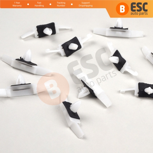 10 Pieces Drip Rail Moulding Clip White for Honda Acura 91528 SR4 003