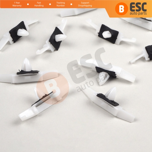 10 Pieces Drip Rail Moulding Clip White for Honda Acura 91528 SR4 003