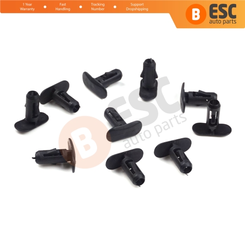 10 Pieces Retaining Clip Black for Renault 82176228