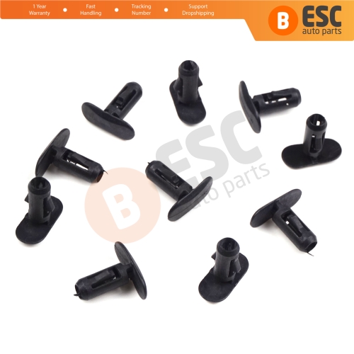 10 Pieces Retaining Clip Black for Renault 82176228