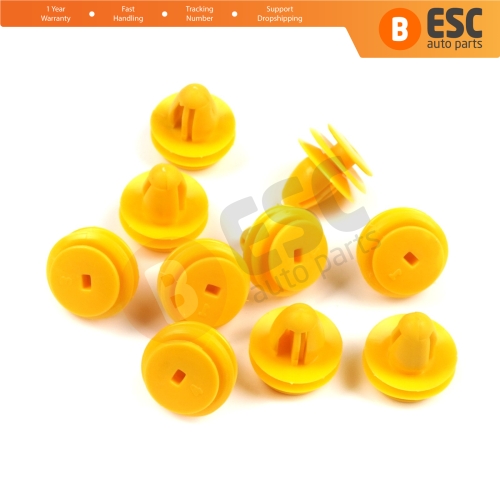 10 Pieces Fastener Trim Rivet Car Body Push Type Retainer Clips Yellow for Chevrolet GM Kia Hyundai