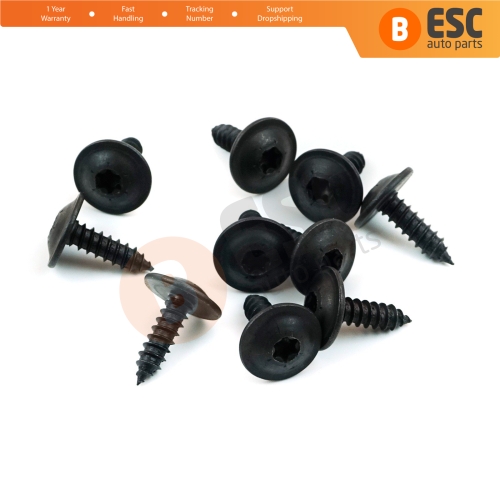 10 Pieces Round Head Cross Tapping Screw Car Metal Fasteners Head Diaöeter 13 mm Fits 4.8 mm Hole Stem Lenght 16 mm Total Lenght 20 mm