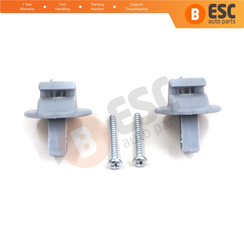 2 Pieces Sun Visor Clip Gray Color For Renault Clio Megane Scenic Laguna Twingo Modus Espace Vel Satis Trafic Kangoo