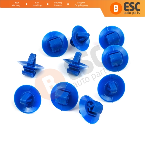 10 Pieces Side Moulding Clip 7703077420 Blue Color For Opel Nissan Iveco Renault