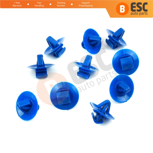 10 Pieces Side Moulding Clip 7703077420 Blue Color For Opel Nissan Iveco Renault