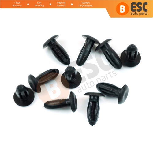 10 Pieces Weatherstrip Door Seal M.6 Clips For Renault Head Size 9.40 mm