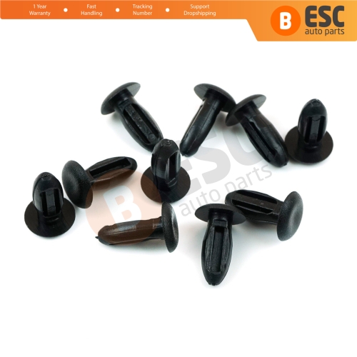 10 Pieces Weatherstrip Door Seal M.6 Clips For Renault Head Size 9.40 mm