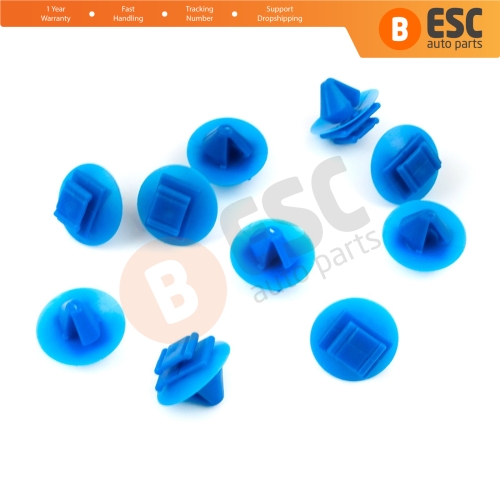 10 Pieces Side Moulding Blue Clip Bumper Bonnet Air Intake Covering for Citroën Peugeot 8565.40 Renault 7701049270