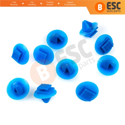 10 Pieces Side Moulding Blue Clip Bumper Bonnet Air Intake Covering for Citroën Peugeot 8565.40 Renault 7701049270