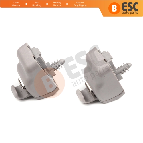 2 Pieces Sun Visor Holder Clips Hook Retainer Light Gray 735633192 For Fiat Tipo 356 Egea 2015-On