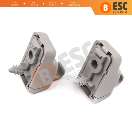 2 Pieces Sun Visor Holder Clips Hook Retainer Light Gray 735633192 For Fiat Tipo 356 Egea 2015-On