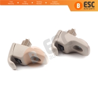 2 Pieces Sun Visor Holder Clips Hook Retainer Beige 735566854 For Fiat Ducato 250 Peugeot Boxer Citroen Jumper 2006-On