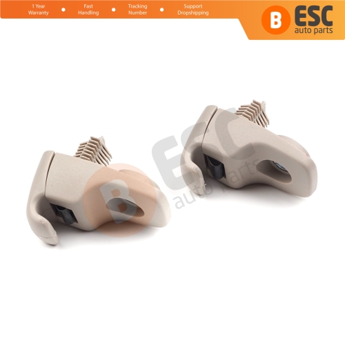 2 Pieces Sun Visor Holder Clips Hook Retainer Beige 735566854 For Fiat Ducato 250 Peugeot Boxer Citroen Jumper 2006-On