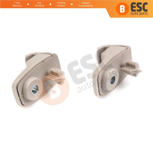 2 Pieces Sun Visor Holder Clips Hook Retainer Beige 735566854 For Fiat Ducato 250 Peugeot Boxer Citroen Jumper 2006-On