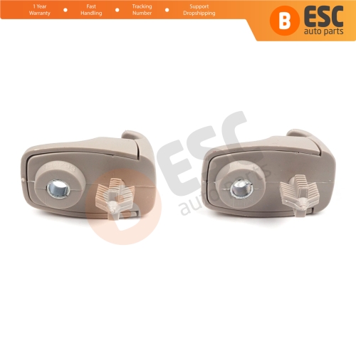 2 Pieces Sun Visor Holder Clips Hook Retainer Beige 735566854 For Fiat Ducato 250 Peugeot Boxer Citroen Jumper 2006-On