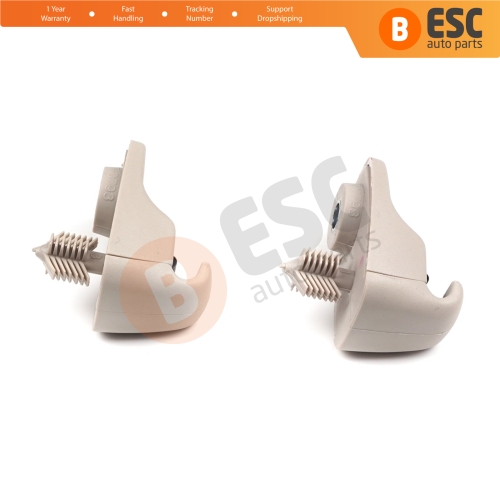 2 Pieces Sun Visor Holder Clips Hook Retainer Beige 735566854 For Fiat Ducato 250 Peugeot Boxer Citroen Jumper 2006-On