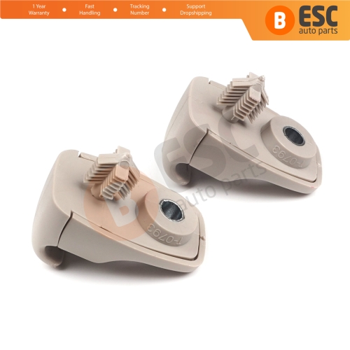 2 Pieces Sun Visor Holder Clips Hook Retainer Beige 735566854 For Fiat Ducato 250 Peugeot Boxer Citroen Jumper 2006-On