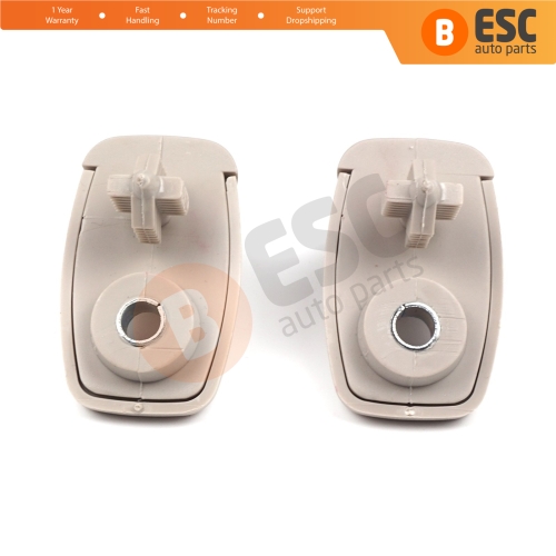 2 Pieces Sun Visor Holder Clips Hook Retainer Beige 735566854 For Fiat Ducato 250 Peugeot Boxer Citroen Jumper 2006-On