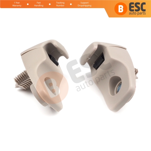 2 Pieces Sun Visor Holder Clips Hook Retainer Beige 735566854 For Fiat Ducato 250 Peugeot Boxer Citroen Jumper 2006-On