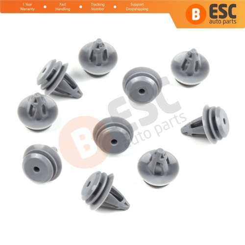 10 Pieces Door Trim Panel Retainer Grey 51418224781 for BMW E46 E60