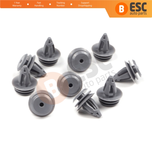 10 Pieces Door Trim Panel Retainer Grey 51418224781 for BMW E46 E60