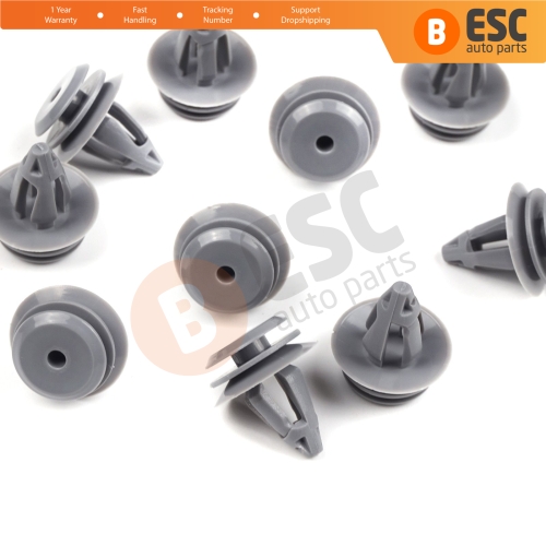 10 Pieces Door Trim Panel Retainer Grey 51418224781 for BMW E46 E60