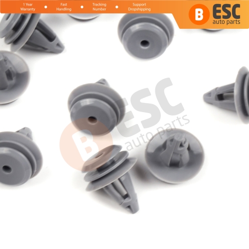 10 Pieces Door Trim Panel Retainer Grey 51418224781 for BMW E46 E60