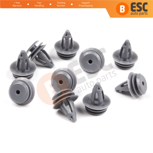 10 Pieces Door Trim Panel Retainer Grey 51418224781 for BMW E46 E60