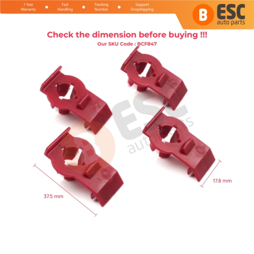 4 Pieces Window Fixer Clips 51338218383 for BMW E46