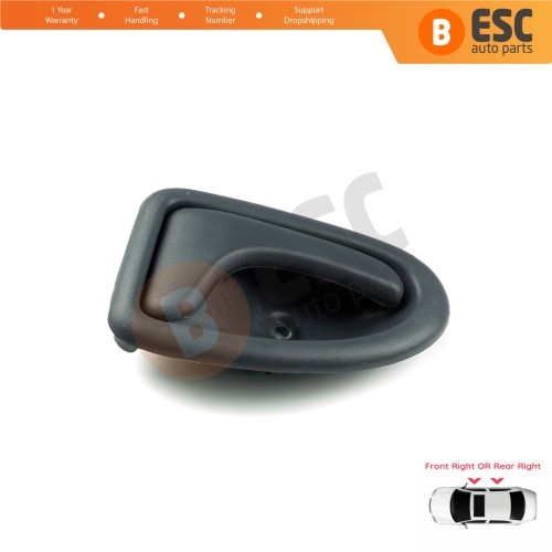 Interior Door Handle Front or Rear Right Door Gray 7700434717 for Renault Clio 2 Scenic 1 Trafic Logan 1 Daily 3 Master 2 Movano A Interstar