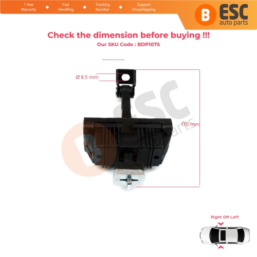 Door Hinge Brake Stop Check Strap Limiter 51217141024 for BMW 3 E46 Coupe Convertible 2000-2006 Facelift