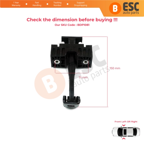 Front Door Hinge Brake Stop Check Strap Limiter 51217259243 for BMW 3 E90 E91