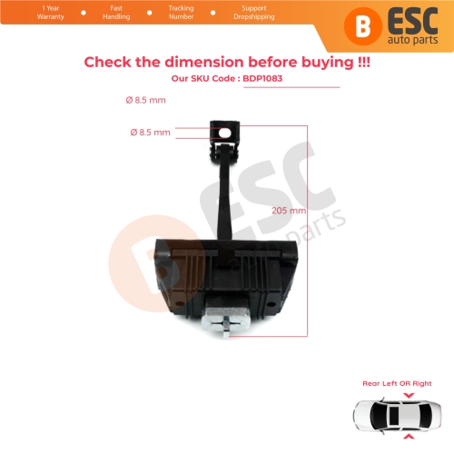 Rear Door Hinge Brake Stop Check Strap Limiter 41527176802 for BMW X3 E83 2003-2011