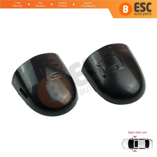 Left Right Door Handle Key Lock Cover Cap Set Black for Renault Megane Scenic Laguna 2 Primera P12 Espace 4 Vel Satis Clio 3 Modus Koleos