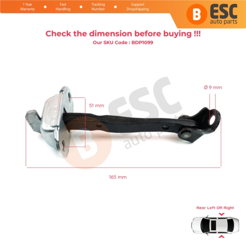 Rear Door Stop Check Assy Limiter Strap for Toyota Hilux MK8 N1 Fortuner MK2 Revo 2015-On 686300K091