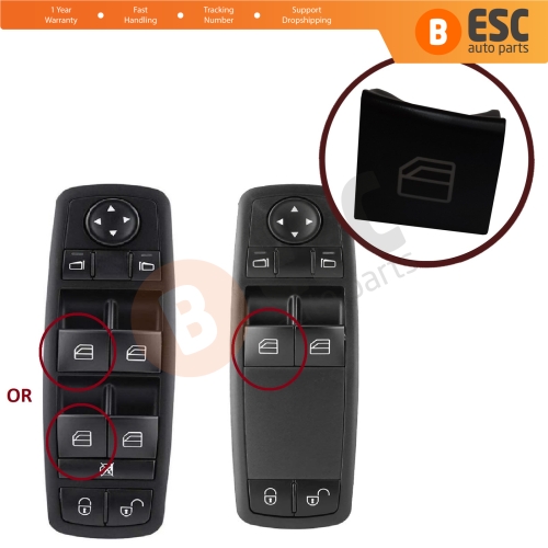 Master Driver Switch Left Window Button Cover Cap 1698206410 For Mercedes A W169 B W245