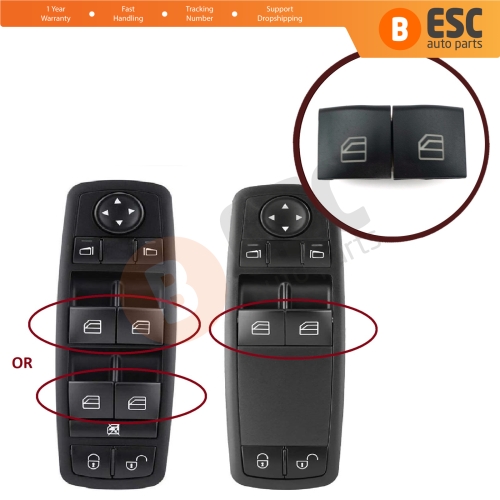 Master Driver Switch Left Right Window Button Cover Cap 1698206410 For Mercedes A W169 B W245