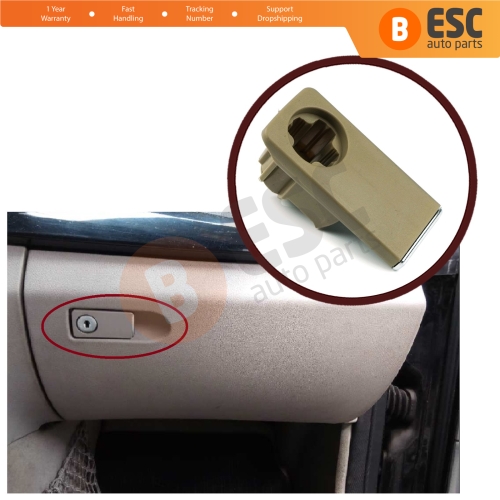 Glove Box Compartment Lid Switch Grip Lock Hole Beige 2046800998 2126800291 for Mercedes W204 W212