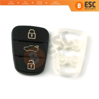 Rubber Pad Button Flip Car Remote Key Shell Insert Case Cover For Hyundai Kia