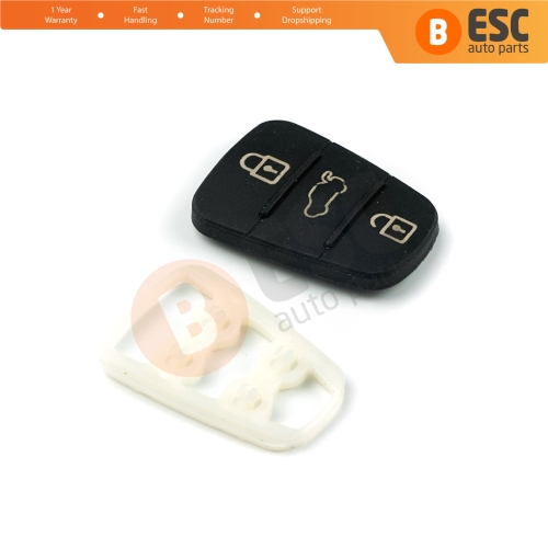 Rubber Pad Button Flip Car Remote Key Shell Insert Case Cover For Hyundai Kia